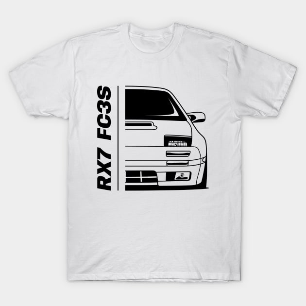 RX 7 FC Front T-Shirt by GoldenTuners